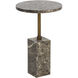 Mizani 22 X 14.25 inch Marble Look / Dark Emperador Outdoor End Table